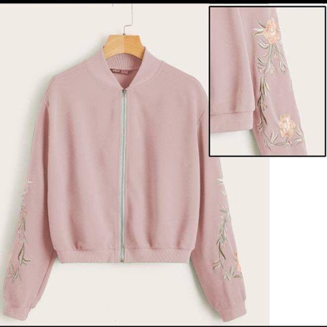 Bomber Fleece Jacket For Girl's