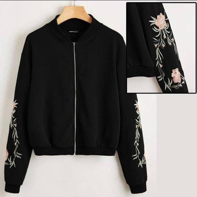 Bomber Fleece Jacket For Girl's