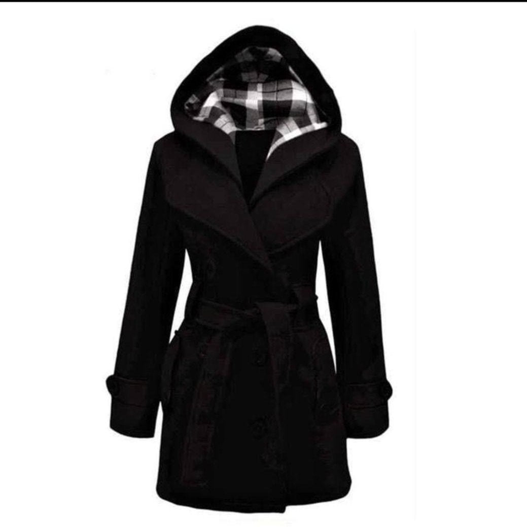 Hooded Trench Coat For Women's